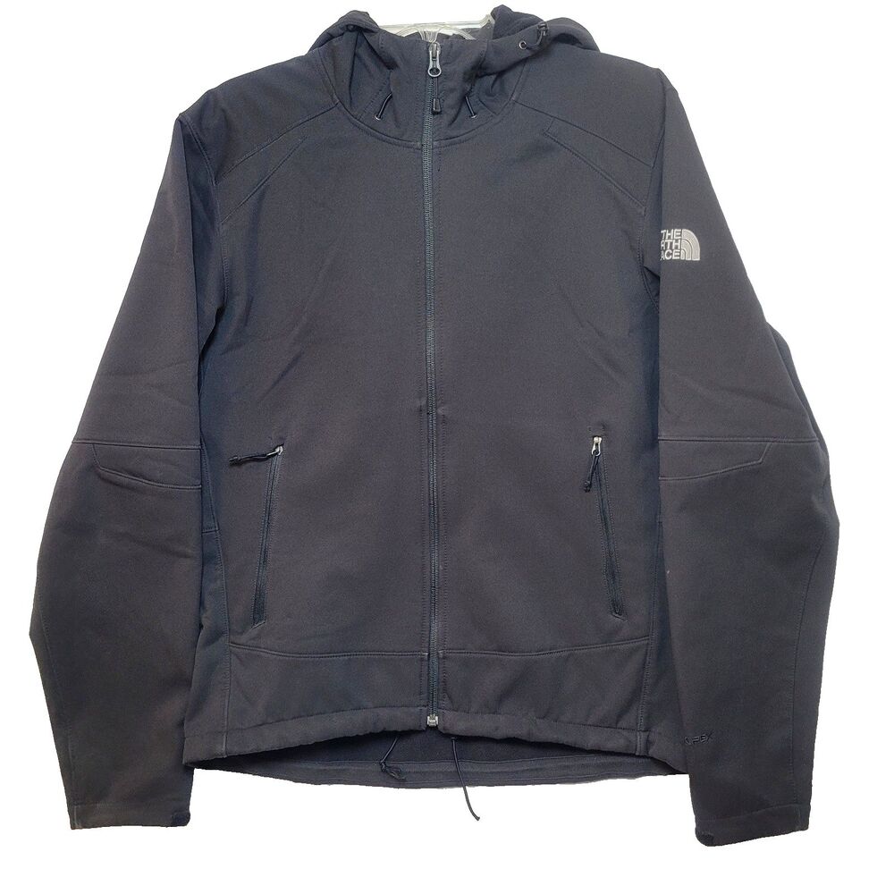 The North Face Men's Medium TNF Apex Hooded Full Zip Up Black Jacket